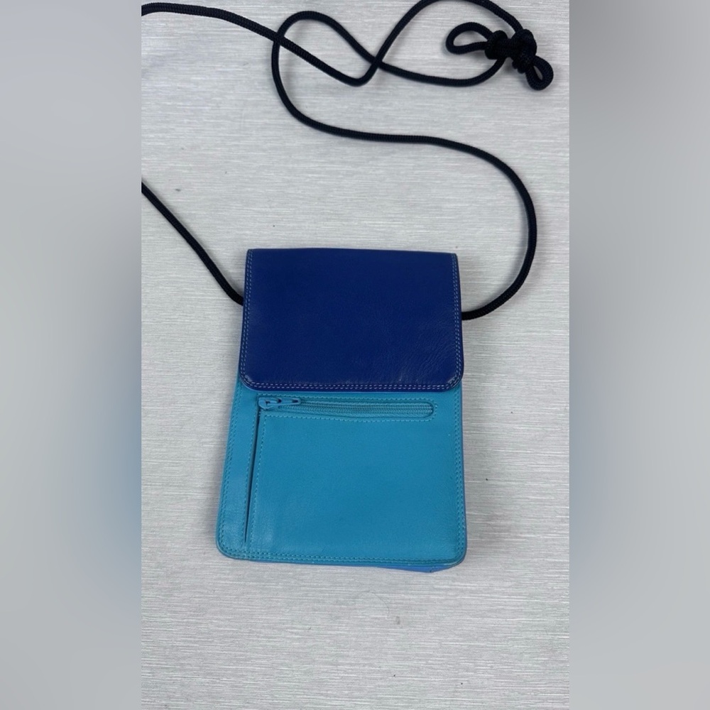 Mywalit Travel Neck Bag Crossbody Mini Purse Leather Multicolored